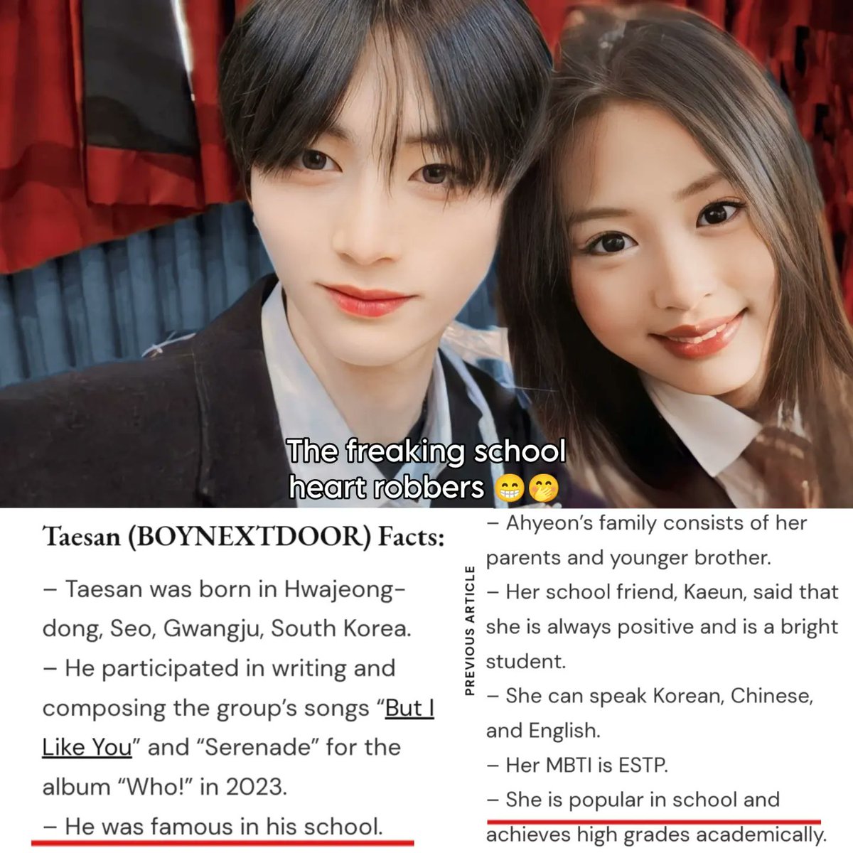 TAESAN 💓 AHYEON (@yeontaethinker) / Posts / X