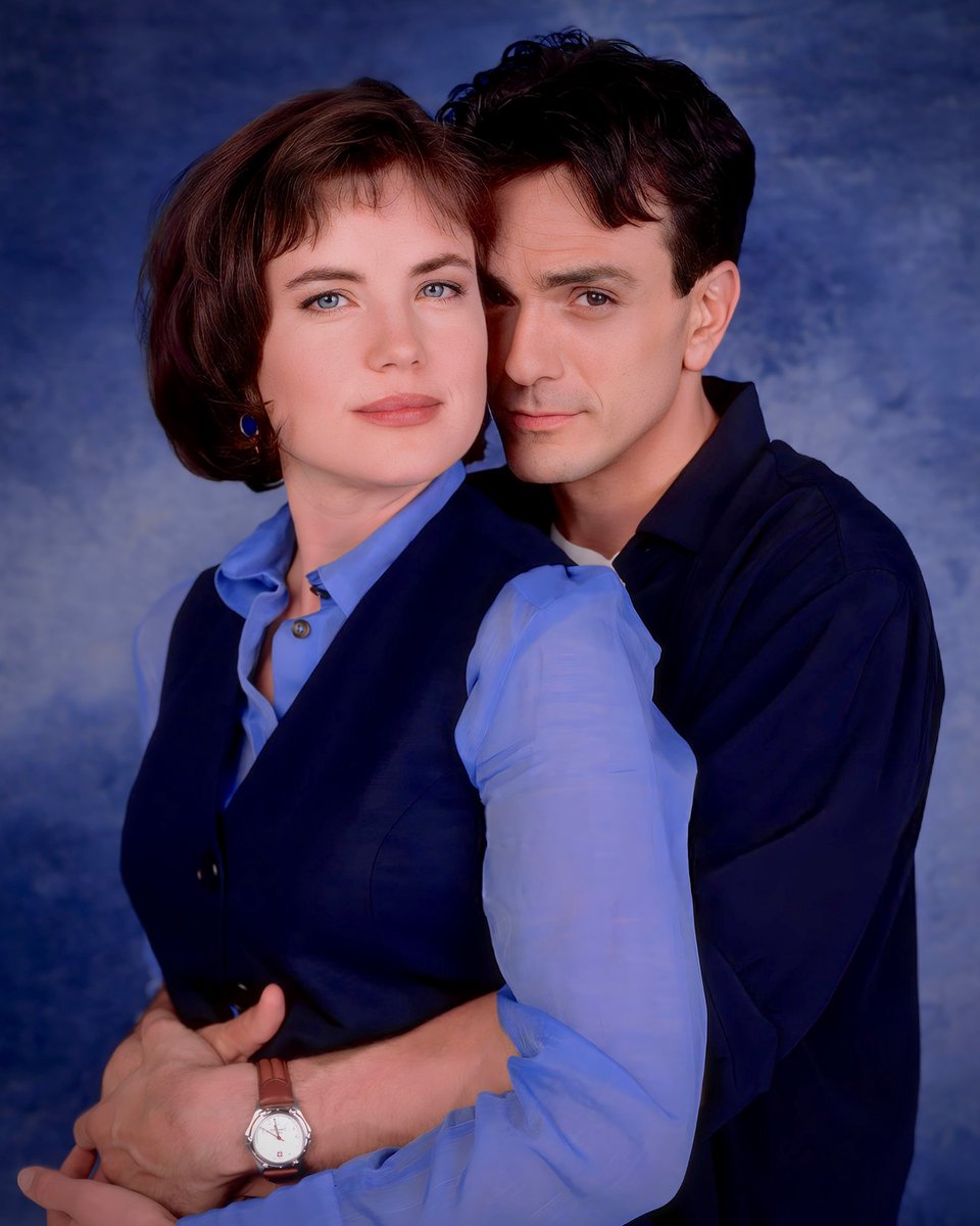 #ElizabethMcGovern with #HankAzaria promotional shoot for “if not for you” july 1995