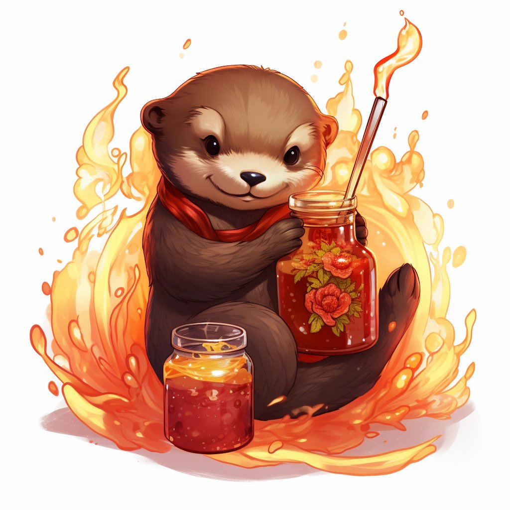 KurikSlau's tweet photo. Today Eudai's is a little naughty! It's national Hot sauce day! I'll admit I don't use many hot sauces but spicy oil is a must for me! I actually have one that no matter how careful I am, Ill choke trying to use it XD lol

#Spicy #otter #hotsauce https://t.co/R4qyDb0GF7