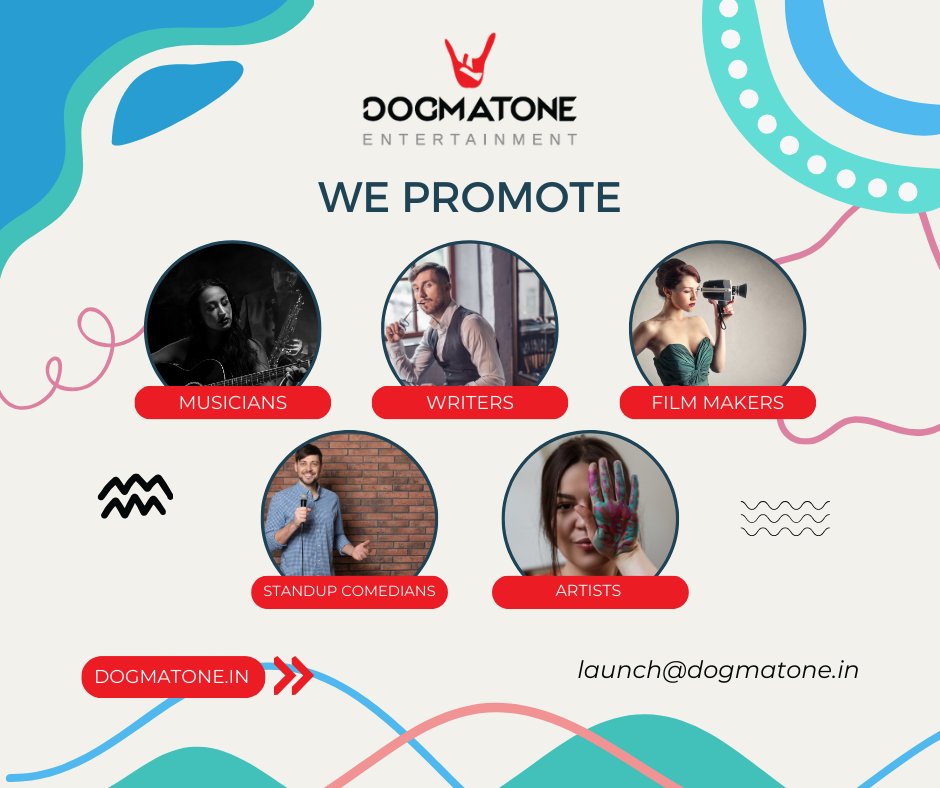 Are you a Musician / Writer / Film makers / sketch artist / Standup comedian from India?

Touch base with us for your promotions, paid gigs and more..

Email launch@dogmatone.in for details.

#IndianMusicians #IndianWriters #IndianStandupComedians #IndianFilmmakers #IndianArtists