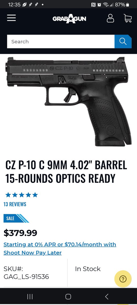 WhitetailArmory's tweet photo. https://t.co/nMYyQzEvnU has CZ p-19 c 9mm optics ready pistols for $379.99 
#pistol #cz #firearms #2ndamendment #2a #guns #ammo #czpistol https://t.co/WmDpwJJPlw