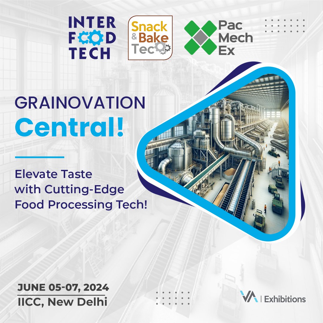 Crafting excellence in every grain! Feature your cutting-edge grain-based food processing tech at the Expo. Elevate the culinary experience.

Secure your space today - Contact us at +91 9985099009 or email mp@vaexhibitions.com..
#Interfoodtech2024 #pacmechex2024 #snackandbaketec