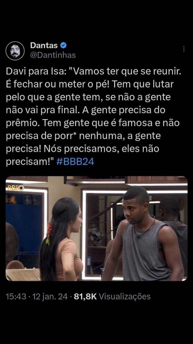 cecilialeblancp's tweet photo. como eu detesto mentiras e fake news aqui está a história TODA explicada do bin laden vs davi!!!
#BBB24 #BigBrotherBrasil #BBBB24 #RedeBBB #Sincerão #Tadeu #Boninho #binelucas #rodriguinho #xepa #ovip #yasminevanessa #raquele #odavi #vaidavi #PRAQUE #essebin https://t.co/d9kFJ6WssX