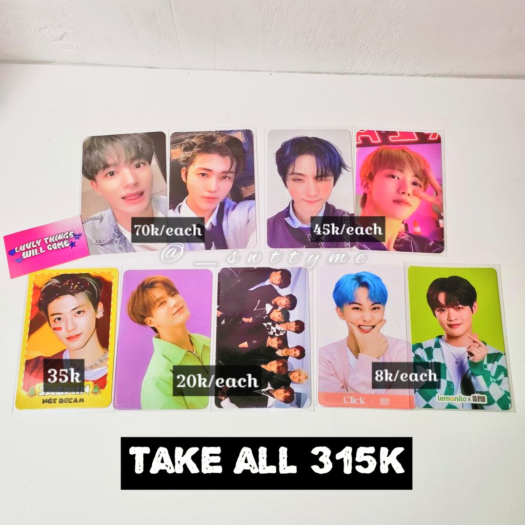 louvrlyjen0's tweet photo. ✩ — #wts ; want to sell .ᐟ

⇢aab nct dream jaemin jeno jisung mark chenle nct127

↬ keep event with dp
↬ price incl all
↬ dm for details and condi
↬ Kalimantan ; ready ina

t. wts lfb album only istj mfal nct dream photocard dicon nct 127 jeno jaemin jisung chenle mark https://t.co/97E0Djx2yc