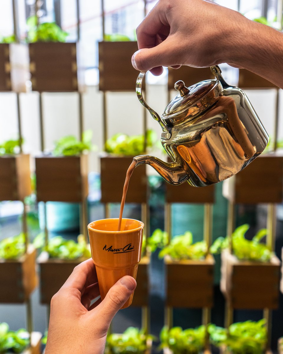 Nothing beats the magic of an authentic masala chai at Mister Chai, specially brewed by Laxman Rao.  Let the aromatic spices set the tone for the vibrant week ahead!