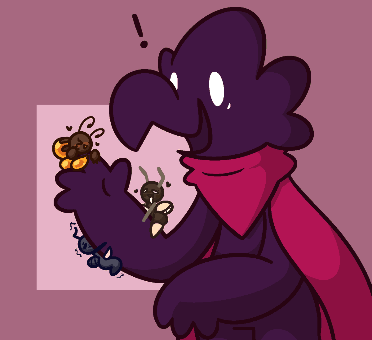 MallowOnAStick's tweet photo. oh no, he has ants. also happy birthday @_CaramelNest https://t.co/k6l48t0YUo