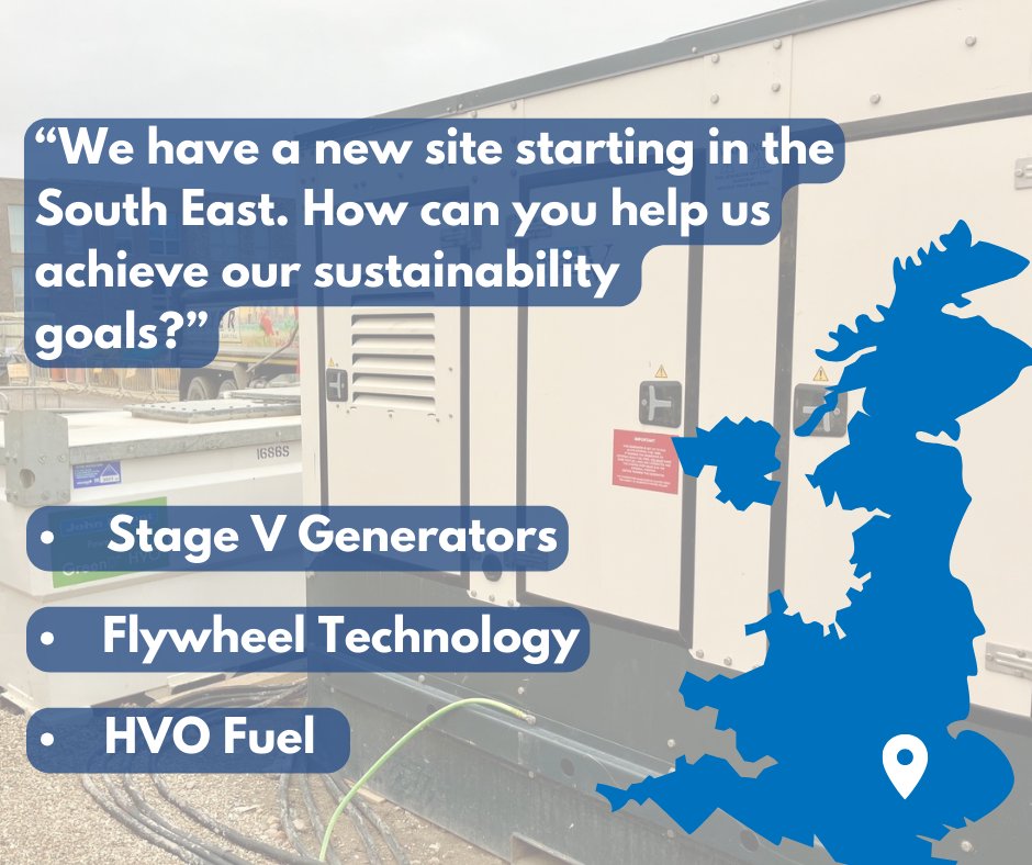 When our clients ask "How can you help us achieve our #sustainability goals?" we have the solution. 

No better example than this clients' project in the South East. 

✅ #STAGEV Generators✅ #Flybrid Technology
✅ #HVO Fuel Management

Get in touch to discuss your next project!