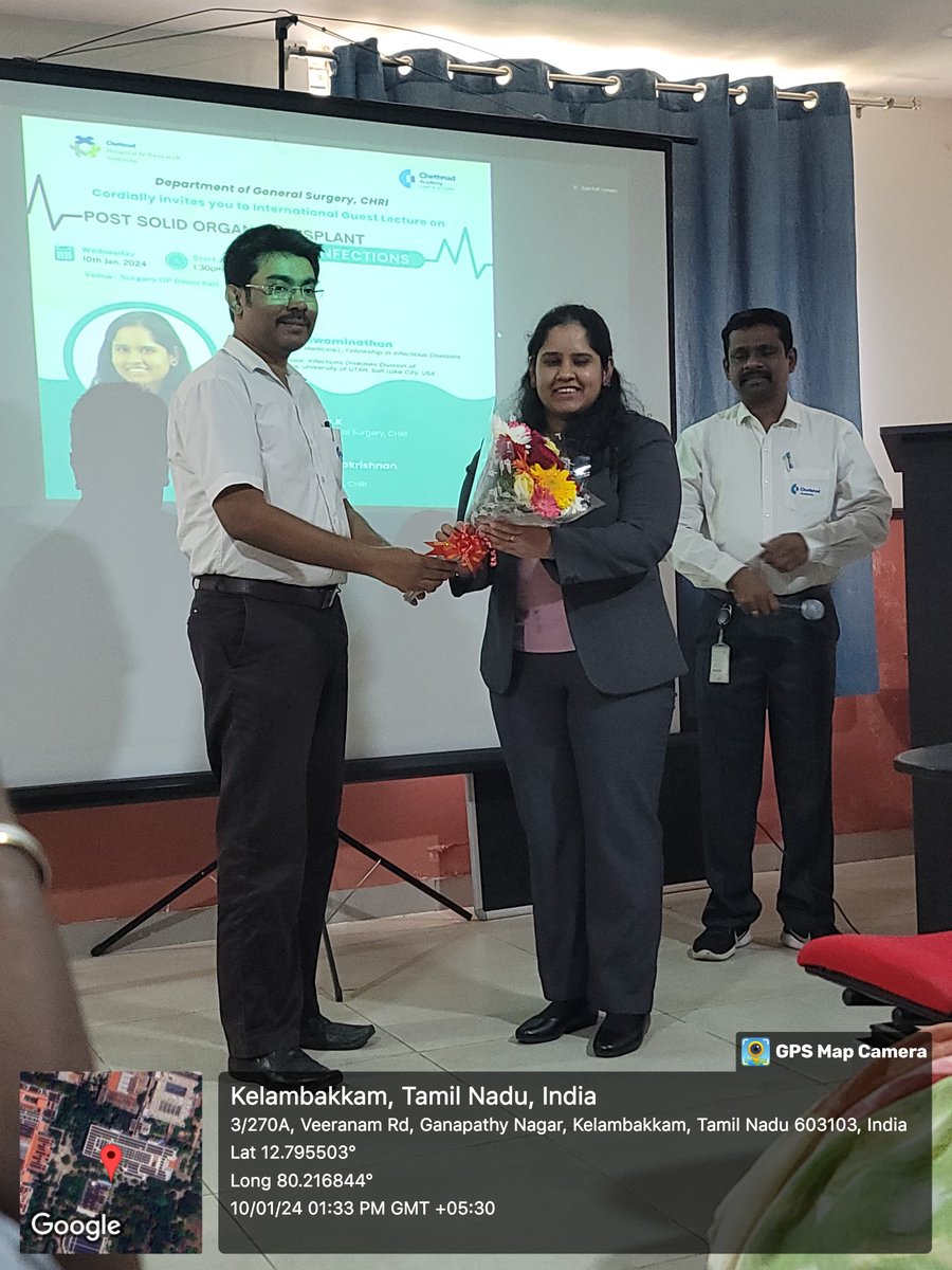 chettinad_univ's tweet photo. An enlightening day(10th Jan, 2024) at #CHRI as we indulged into the realm of Post Solid Organ Transplant Infections with Dr. Neeraja Swaminathan, University of UTAH, Salt Lake City, USA.
#genralsurgery #InfectiousDiseases #internalmedicine #chettinad #chettinadhospital #chri https://t.co/WKfdaeCw11