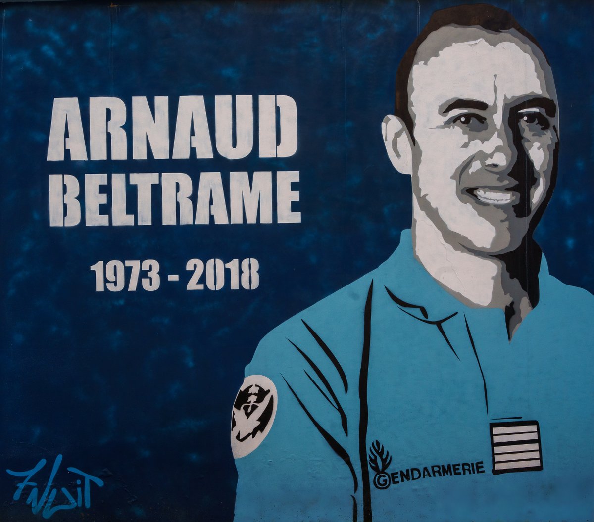 Gendarmerie's tweet photo. #DevoirDeMémoire 🇫🇷 Christian, Hervé, Jean et Arnaud. #Trèbes #Carcassonne
N'oublions jamais. https://t.co/Dr2eEnMbQ2