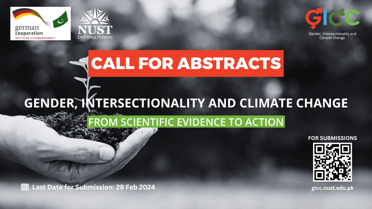 📢 CALL FOR ABSTRACTS!
Are you passionate about change in gender and #climatechange? Your research matters! Join the #NUST &amp; <a href="/giz_gmbh/">GIZ</a> International Conference. Submit to contribute! 🌍🔍#GenderInClimate #GICC
For submissions visit: gicc.nust.edu.pk