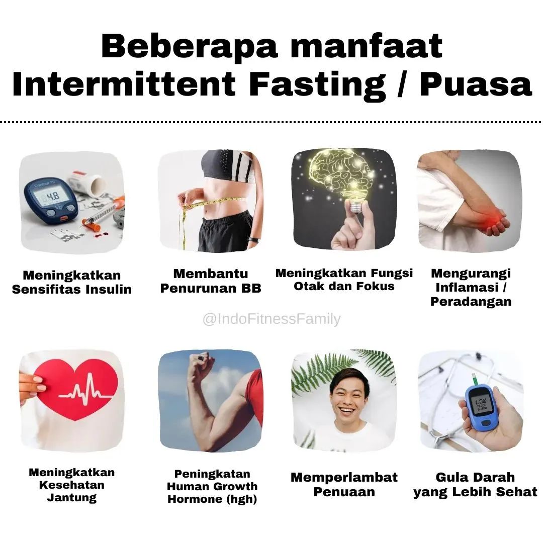 Beberapa manfaat Intermittent fasting / puasa 🕒 .