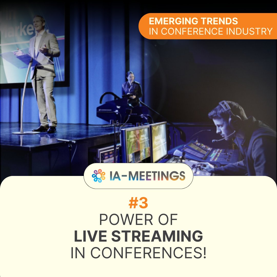iameetings's tweet image. Whether your attendees are scattered across the globe or just around the corner, harness the power of live streaming to provide a real-time and interactive experience, breaking geographical barriers and fostering unparalleled engagement.
#conferencetech #livestream