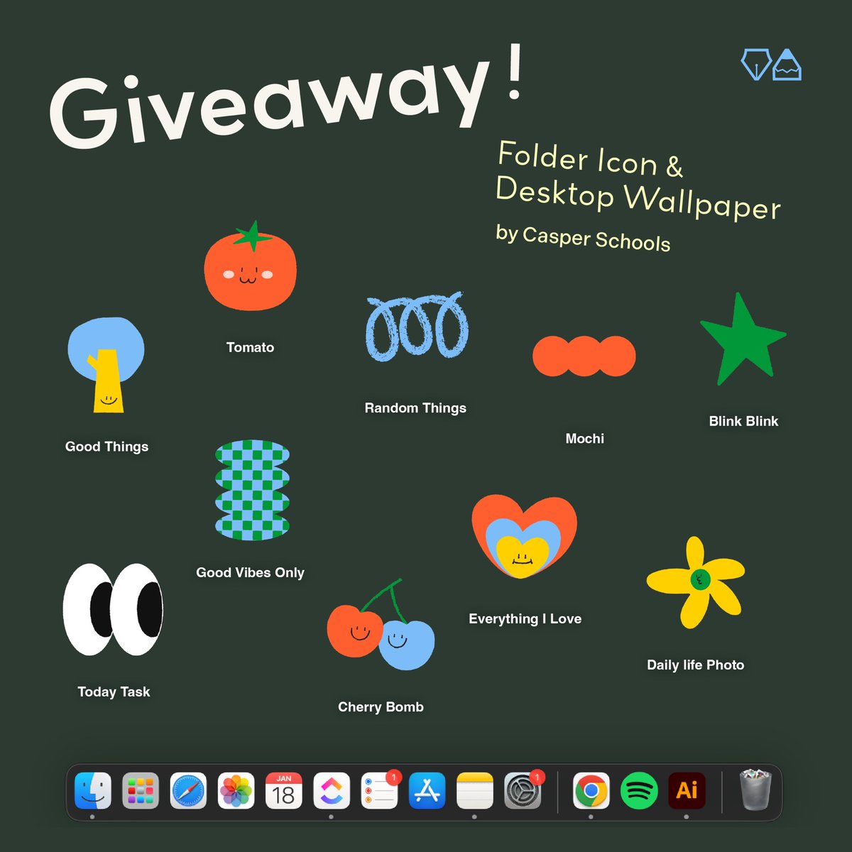casper_schools's tweet image. ⭐️GIVEAWAY⭐️ pls rt/fav,,

แจกฟรี Folder Icon และ Wallpaper จาก Casper Schools เพิ่มความน่ารักให้กับหน้า Desktop 🖥️💕

👉🏻 ดาวน์โหลดฟรี! ได้ที่ shorturl.at/pstU1
*For personal use only