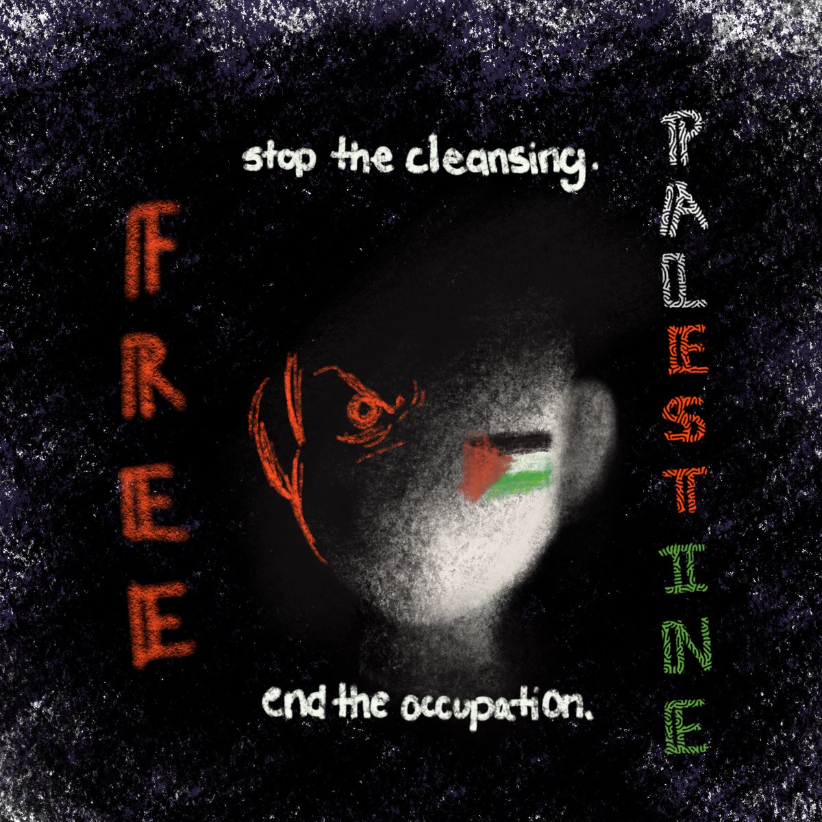 FREE PALESTINE. 🇵🇸❤️ #FreePalestine #ArtForPalestine #FreeGaza #FreeWestBank #FreeNorthBank #StrikeForPalestine #BoycottForPalestine #EndTheGenocide #EndTheOccupationNow #EndEthnicCleansing #LiberatePalestine
