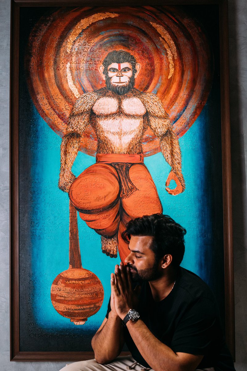 IamSaiDharamTej's tweet photo. Today is a sky-high testament to our most precious culture, devotion & values with the monumental establishment of #AyodhyaRamMandir 🙏🏼

Electrifying & Elated to be witnessing this historic moment of #RamMandirPranPrathistha 🙏🏼

The Hanuman Devotee in me is always bowing my head down for his lord 🙏🏼

🚩Jai Shree Ram🚩