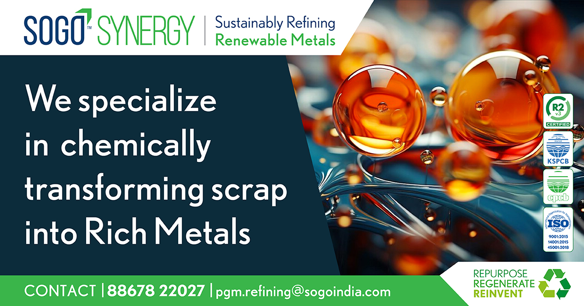 Sogo_India's tweet photo. Unlock the alchemy of success with Sogo Synergy! 🌟✨ Our expertise lies in chemically transforming scrap into rich metals. 💼💎 Ready to turn your potential into precious metals? Reach out to us and let the metamorphosis begin! 🔄🔬
#SogoSynergy #TransformingPotential https://t.co/K5CUy0xjN7