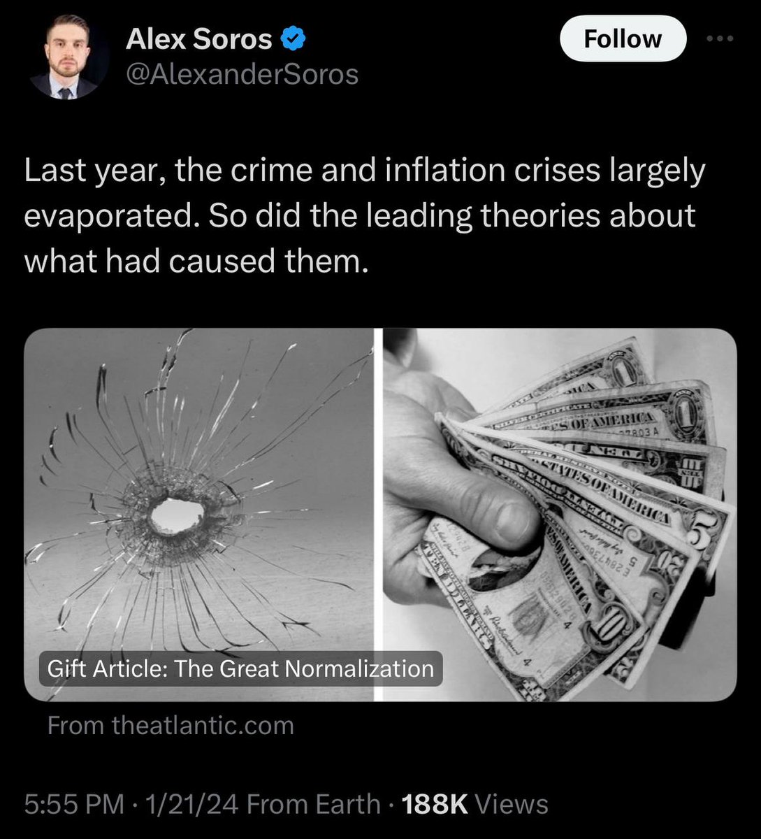 Alex Soros calling for a hit on Trump?

Bullet hole. $47.

Is this what they were planning behind closed doors at the WEF meetings?