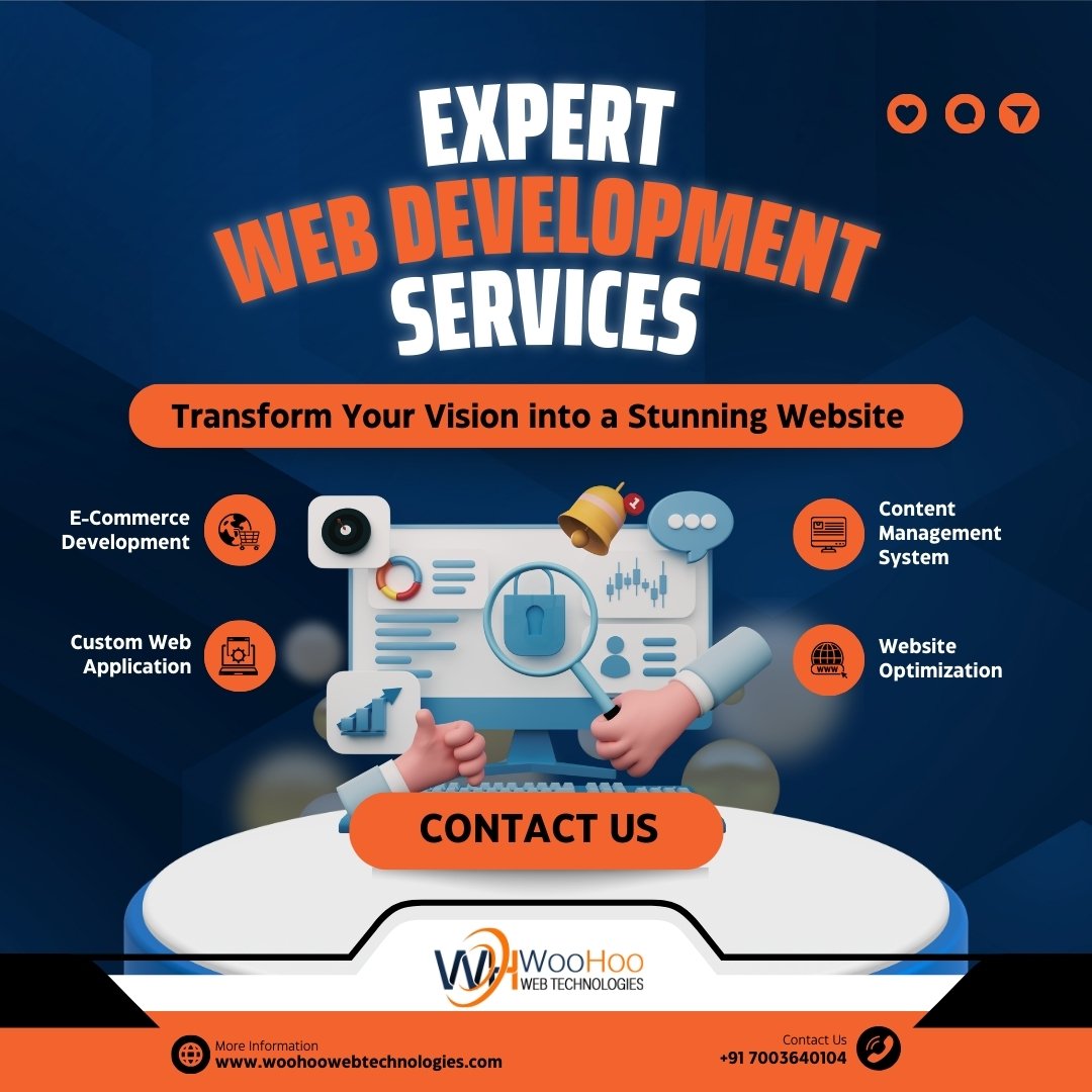 Transform your online presence with us! From custom eCommerce solutions to streamlined content management systems, we optimize websites for success. 

 #WebDevExcellence #developers #ecommerce #growwithwoohoo #WordPress