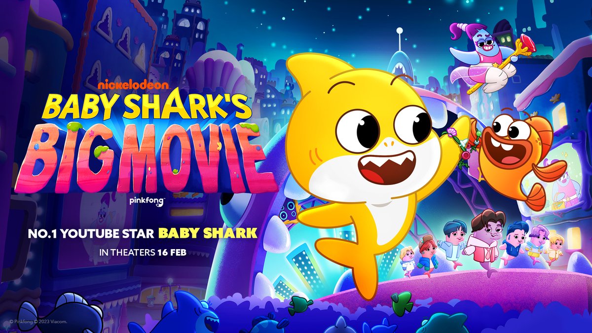The #1 friend of families, Baby Shark is on its way to the theaters in Indonesia!🇮🇩 Save the date for <𝗕𝗮𝗯𝘆 𝗦𝗵𝗮𝗿𝗸'𝘀 𝗕𝗶𝗴 𝗠𝗼𝘃𝗶𝗲> on Feb. 16 🦈🎬 #CGV #Indonesia
