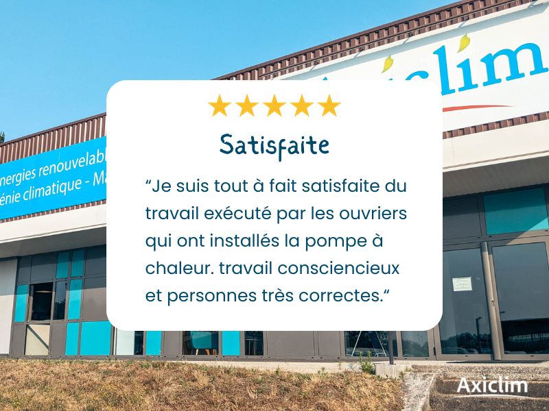 Axiclim's tweet photo. Un bel avis pour bien démarrer l'année 😀

Merci Marie-José pour votre confiance 🙏 https://t.co/SMK4W8eKKw