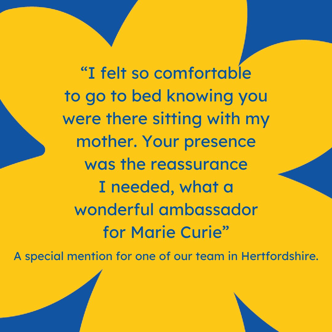 We thought we would start this Monday morning with some comments we have received from families we have been supporting 💛 #mariecurieuk