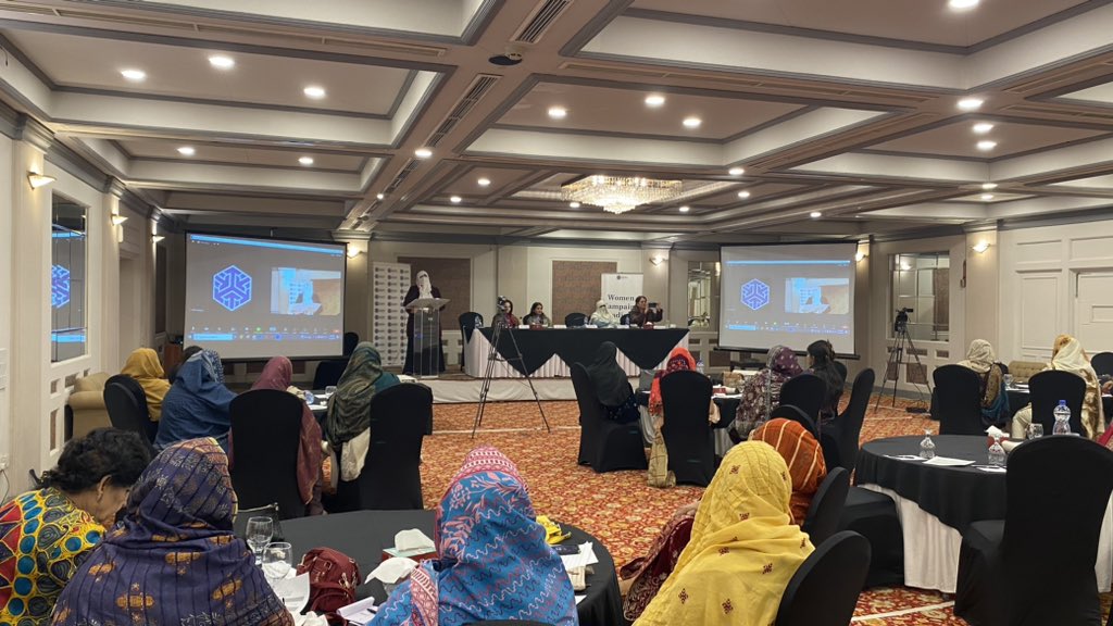 Women’s Campaign Readiness Program Masterclass happening in #Islamabad 
Based on a selection criteria, 5 women from each province have been invited to learn from experiences of senior women parliamentarians and campaign strategies
#LocalGovernment #Election2024 #WomenEmpowerment