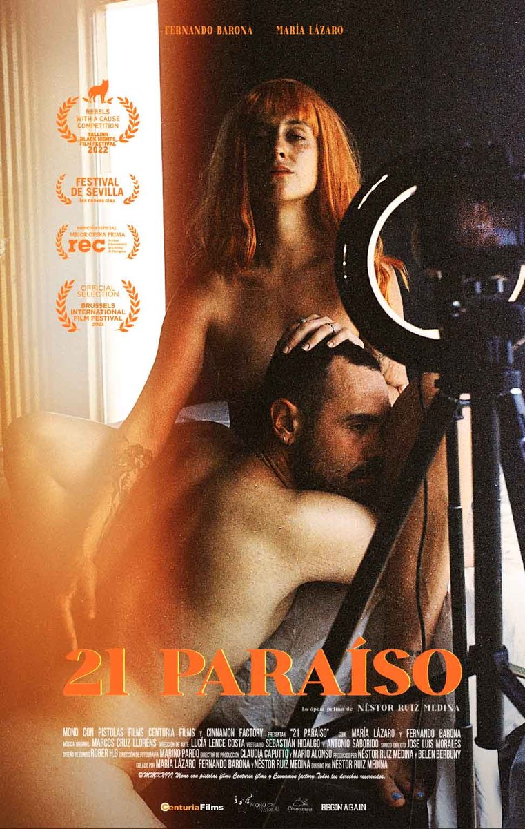 #21Paraíso, de Néstor Ruiz Medina, ya está disponible  en Filmin.

La película es un drama erótico protagonizado por María Lázaro y Fernando Barona que reflexiona en 21 planos secuencia sobre la sexualidad y la intimidad en pareja.