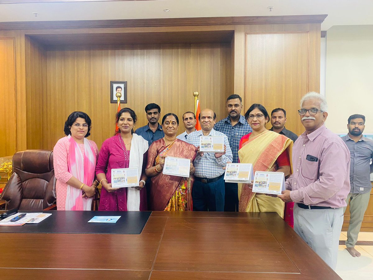 Smt. Konda Surekha, Hon'ble Minister for Environment, Forests, and Endowment, Government. of Telangana, along with Smt. A. Vani Prasad, IAS, Principal Secretary to the EFS&T Dept., and Director-General EPTRI, Govt. of Telangana, has unveiled the Environmental Calendar for 2024.