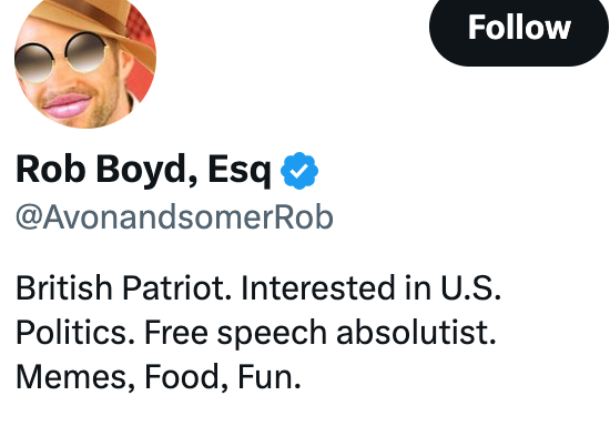 MatthewGJensen's tweet photo. @AvonandsomerRob @MarinaPurkiss "Free speech absolutist", but not for people I disagree with. https://t.co/v0lBCMrujZ