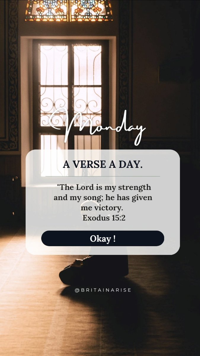Start your week with God protection. 
🙏🤩God is with you whenever you God. Say Amen, if you believe in this. 
#britainarise #VerseOfTheDay #Godprotection #godiswithyou
