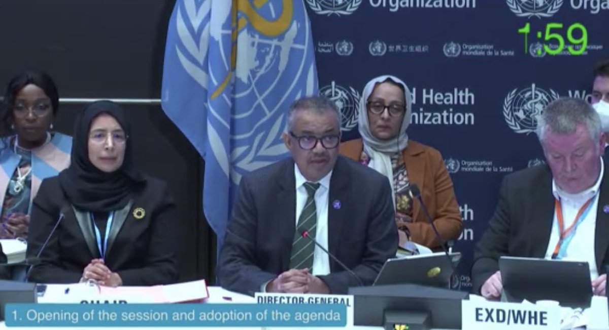 #globalhealth #leavenoonebehind 
<a href="/DrTedros/">Tedros Adhanom Ghebreyesus</a> report on #EB154
Specific mentions on #onehealth #NCD #UHC #PHC #prevention
#strengthening health systems #workforce #IHR #healthemergencies 
2024 = defining year for #globalhealth &amp; <a href="/WHO/">World Health Organization (WHO)</a> 
Ambitious agenda for the week ahead &amp; for 2024