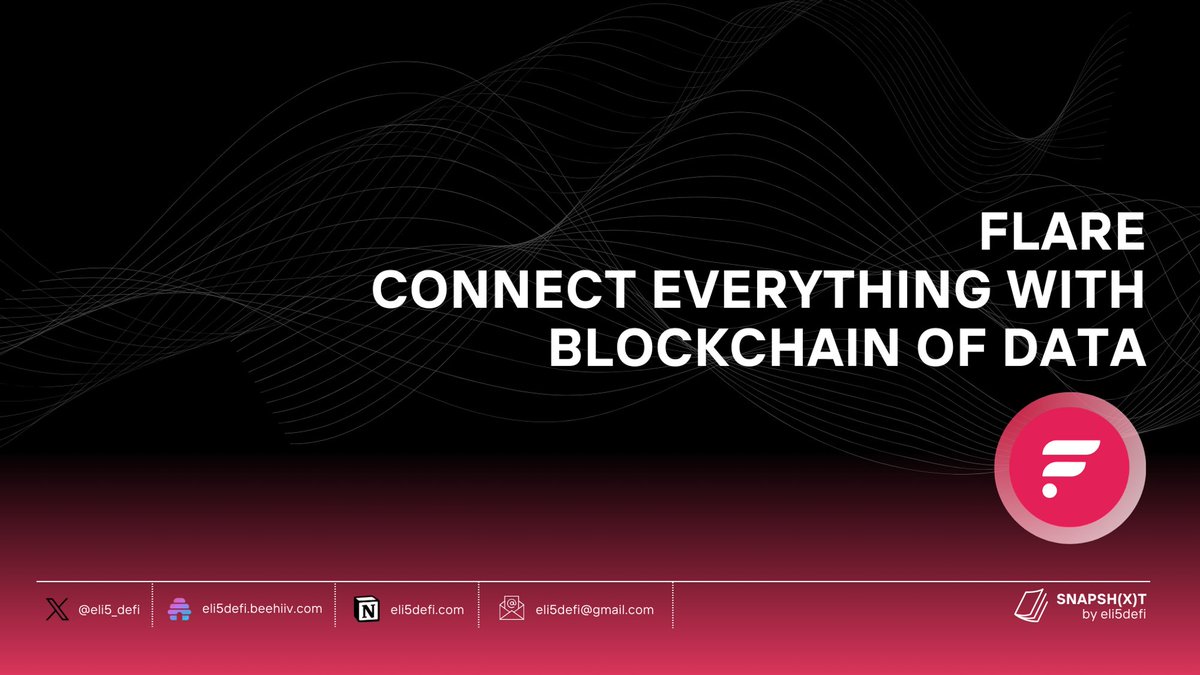 What if I told you that the external data in the blockchain is: 🔴 Centralized 🔴 Slow 🔴 Expensive, and 🔴 Not censorship-resistant What if we had a blockchain specifically designed for data that can connect everything? Let's dive into @FlareNetworks 🧵