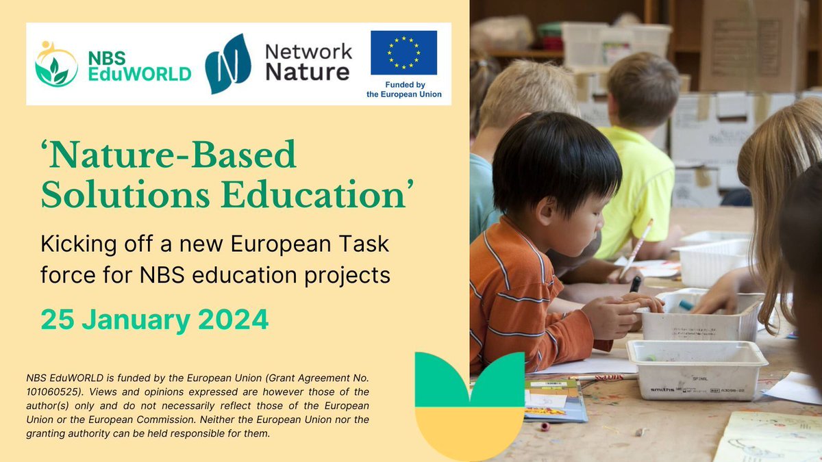 NBS_EduWORLD's tweet photo. 🌿 Launching a new #NetworkNature Task Force 🌍 fostering collaboration among EU Horizon Europe projects and networks dedicated to #naturebasedsolutions #education.

📩 If you represent a Horizon Europe NBS project or network, reach out to discover how you can join!
@TCDBusiness https://t.co/yAlR419sfq