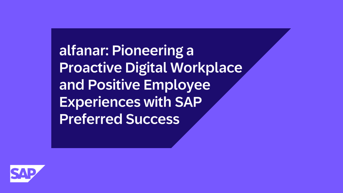 martinefase's tweet image. Learn how alfanar became the first company in the Kingdom of Saudi Arabia to embrace the SAP SuccessFactors Work Zone solution, achieving a successful co-implementation in less than four months with the help of #SAPPreferredSuccess.

Read more: imsap.co/6014TEuMI