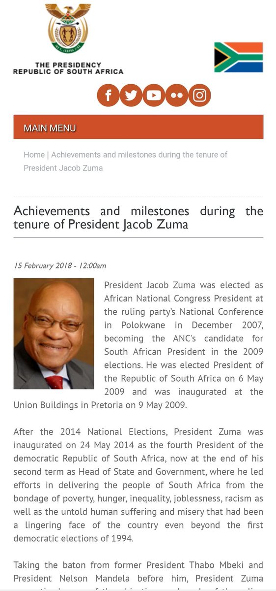 Stonendlovu's tweet photo. Take a look at President Zuma's Achievements; he is the Greatest of all time. 🙏🏽 https://t.co/DpFvcg55og