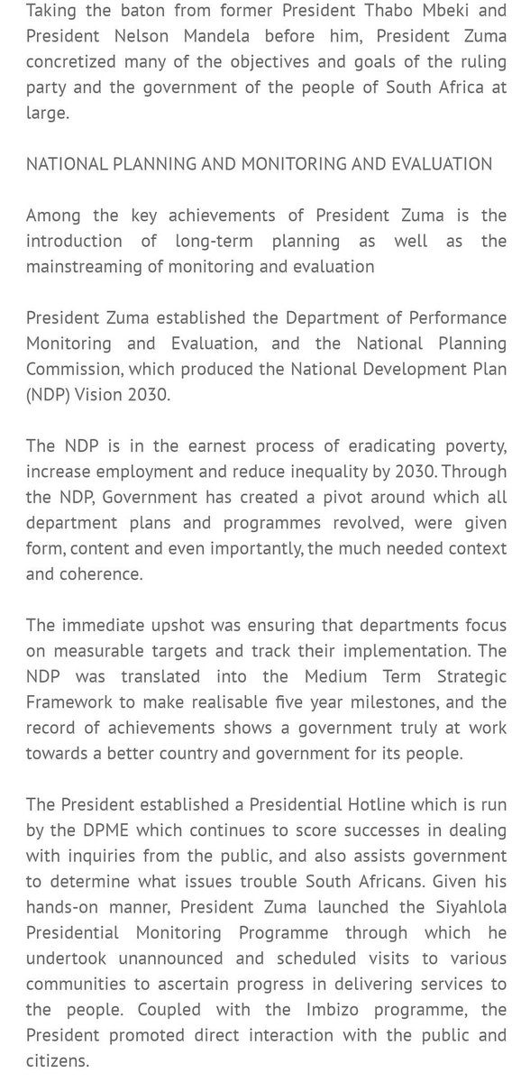 Stonendlovu's tweet photo. Take a look at President Zuma's Achievements; he is the Greatest of all time. 🙏🏽 https://t.co/DpFvcg55og