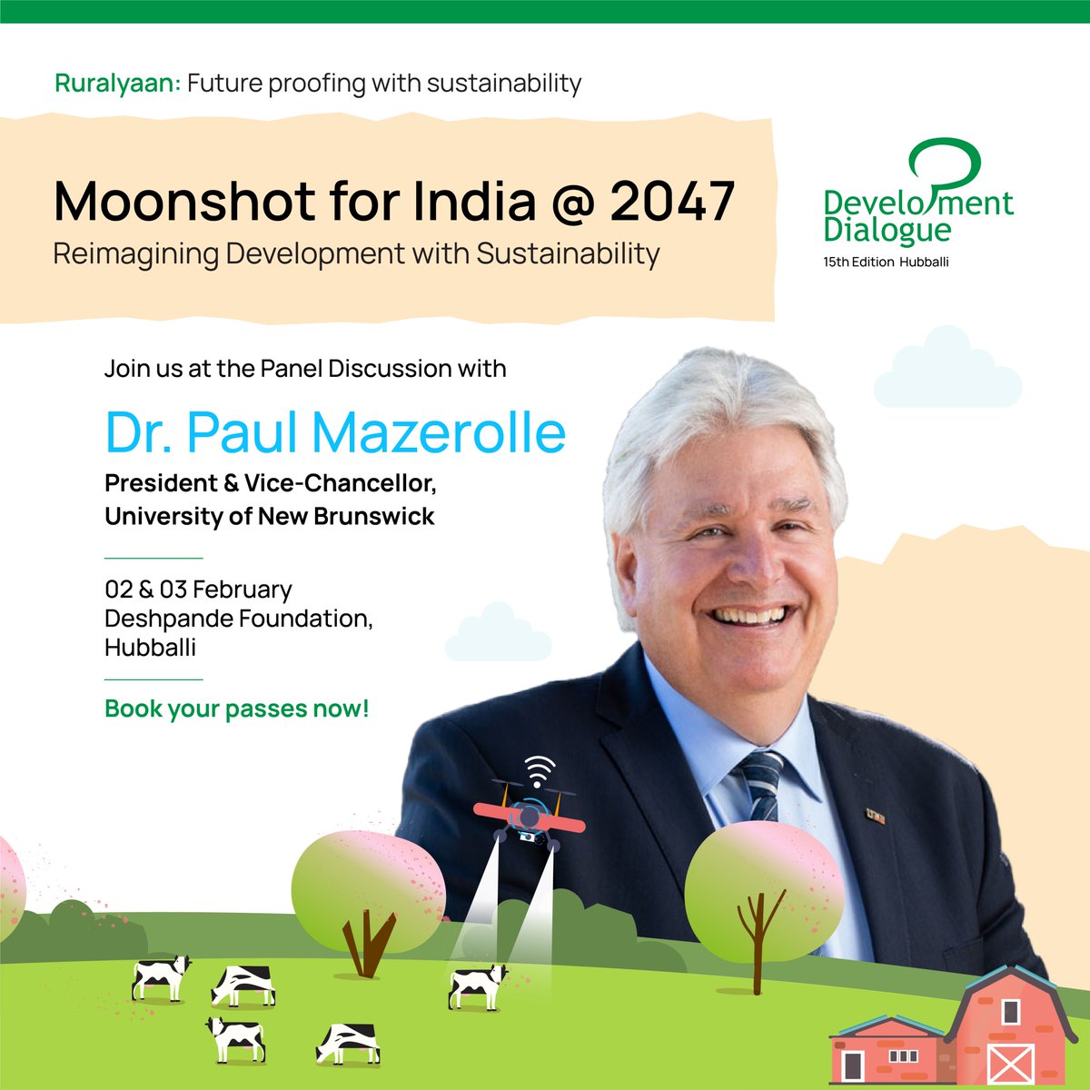 Honored to have Dr. Paul Mazerolle, President and Vice-Chancellor at the University of New Brunswick at the Dialogue!

Skilled in government relations, organizational change, building high-performance cultures, &amp; leadership.

Registration Link: developmentdialogue.org/registration/