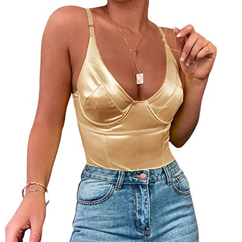 I just received Velius Women's Sexy Deep V Neck Shiny Thong Bodysuit Tank Tops with Underwire - Gold<a href="/tag/throne"class="tags"><span>#throne</span></a><a href="/tag/wishlist"class="tags"><span>#wishlist</span></a>