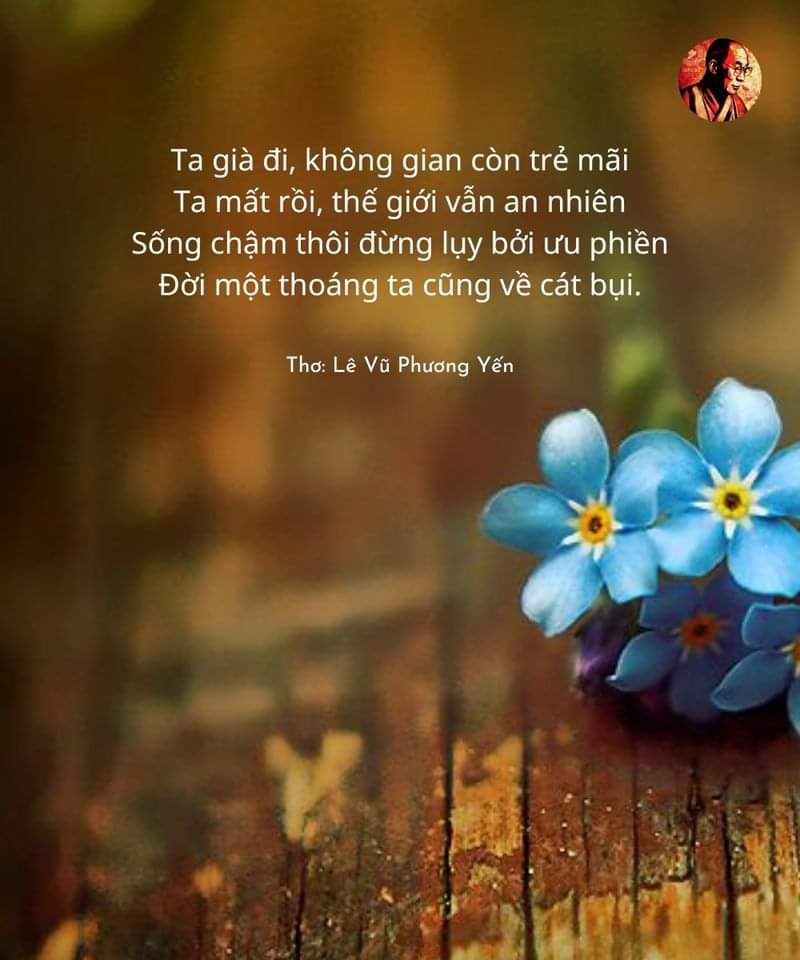 goctamhonho's tweet photo. Ta già đi, không gian còn trẻ mãi
Ta mất rồi, thế giới vẫn an nhiên
Sống chậm thôi đừng lụy bởi ưu phiền
Đời một thoáng ta cũng về cát bụi.
Nuối tiếc chi... vốn chỉ là tiếc nuối
Tình mất - còn một sớm cũng rêu phong
Hãy dừng chân cho lặng bão cửa lòng
Bình yên chút để tim mình vẫn thở.
Quá khứ xa chắc gì người mãi nhớ
Hạnh phúc gần chưa hẳn đã trăm năm
Đừng hoá ta như một kiếp con tằm
Mãi rối ren giữa đường tơ cọng chỉ.

LẶNG

Thơ: Lê Vũ Phương Yến

#goctamhonho #gthn