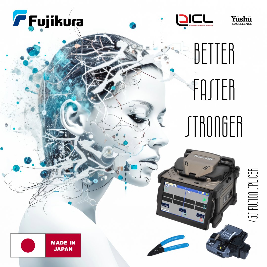 IC_Logistix's tweet image. Achieve precise connections with the 45S Fusion Splicer Kit, boasting active clad alignment technology.  Experience swift operation, a user-friendly design, versatile functionality, and unwavering quality. 
✅Better
✅Faster
✅Stronger 
#splicingmachine #madeinjapan #iclogistix