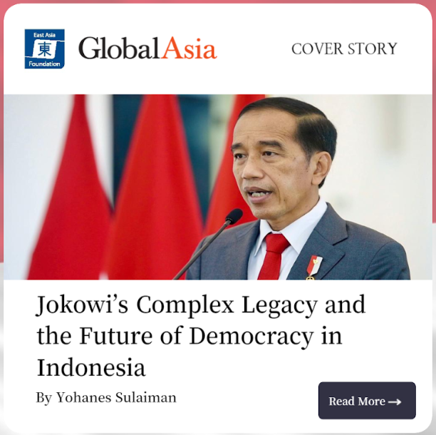 Indonesian President Joko Widodo will end his final term in controversy as his son ran for VP on the ticket of current defense minister Prabowo Subianto. But Indonesian institutions, while weak, remain independent and resilient, argues @YohanesSulaiman bit.ly/3vCVKyU