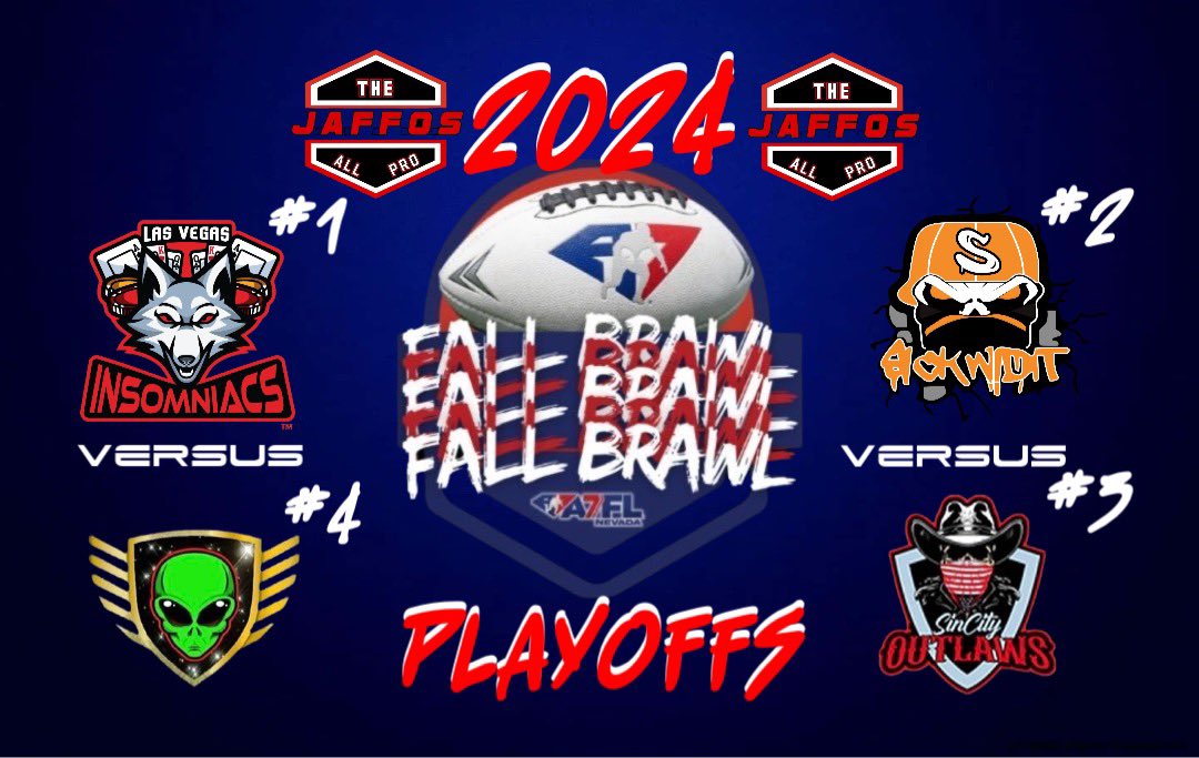 The 2024 #FallBrawl Playoffs are Set!

#A7FL #JAFFOArmy