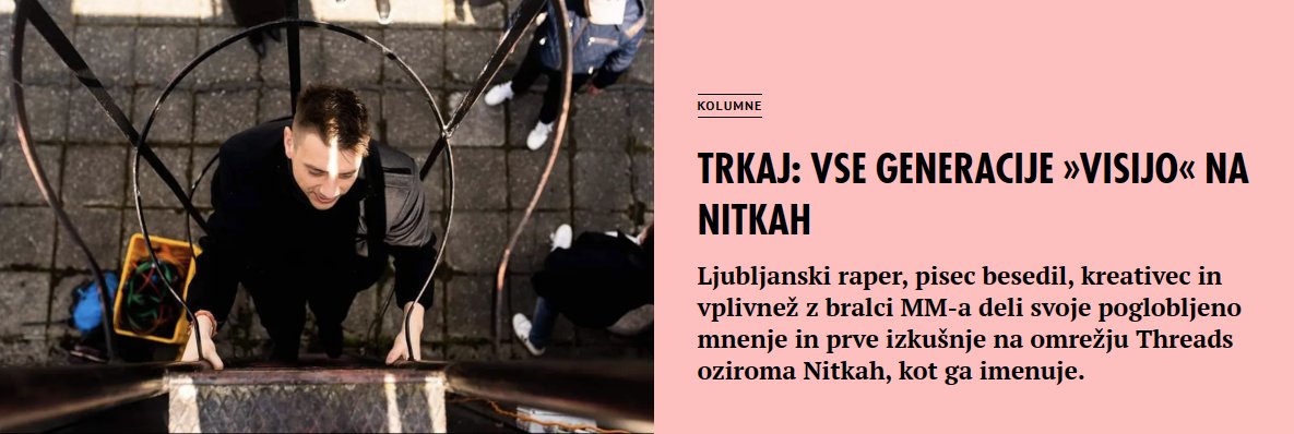 Trkaj's tweet photo. Hej FB ekipa! Danes so lica rdeča in čarobni prah imam po ramenih, samorogi pa se spuščajo iz mavric in pripravljajo na zabavo, saj sem prvič v življenju spisal nekaj za @marketingmaga  . Nekaj o Threadsih - Nitkah. Če koga zanima, link v komentarju.  Foto: Vitez @SimonPelkoF https://t.co/viwrGEJWc6