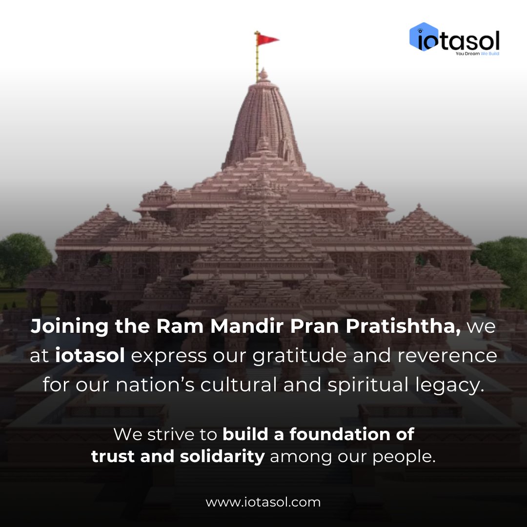 iotasol (@iotasol) on Twitter photo Celebrating #RamMandirPranPrathistha, a historic symbol of India’s cultural heritage and diversity.
At @iotasol, we value peace, harmony, and justice.
#iotasol #RamMandirAyodhya #JaiShreeRam #followiotasol @pmoindia <a href="/narendarmodi/">dhavaldoshi</a>
<a href="/rammandir/">harendra sharma</a> <a href="/ayodya/">heru waryanto</a> Celebrating #RamMandirPranPrathistha, a historic symbol of India’s cultural heritage and diversity.
At @iotasol, we value peace, harmony, and justice.
#iotasol #RamMandirAyodhya #JaiShreeRam #followiotasol @pmoindia <a href="/narendarmodi/">dhavaldoshi</a>
<a href="/rammandir/">harendra sharma</a> <a href="/ayodya/">heru waryanto</a>