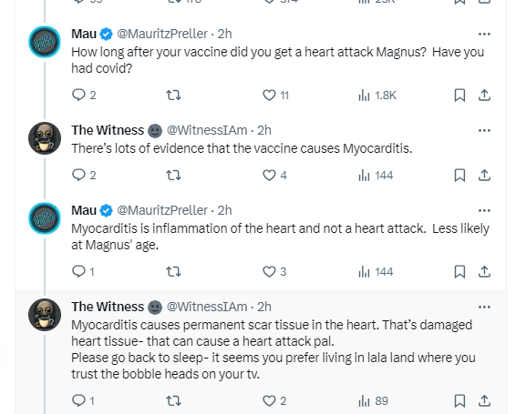 MauritzPreller's tweet photo. This is how it goes in the \\ antivax world. #paidtwitter
Magnus is an economist who had a heart attack and blames the vaccines for it. Problem is his lifestyle is likely the cause.
"There is lots of evidence ... vaccine causes Myocarditis" 1/n
https://t.co/oXMz99fOkH https://t.co/qWH4oFXXZ9