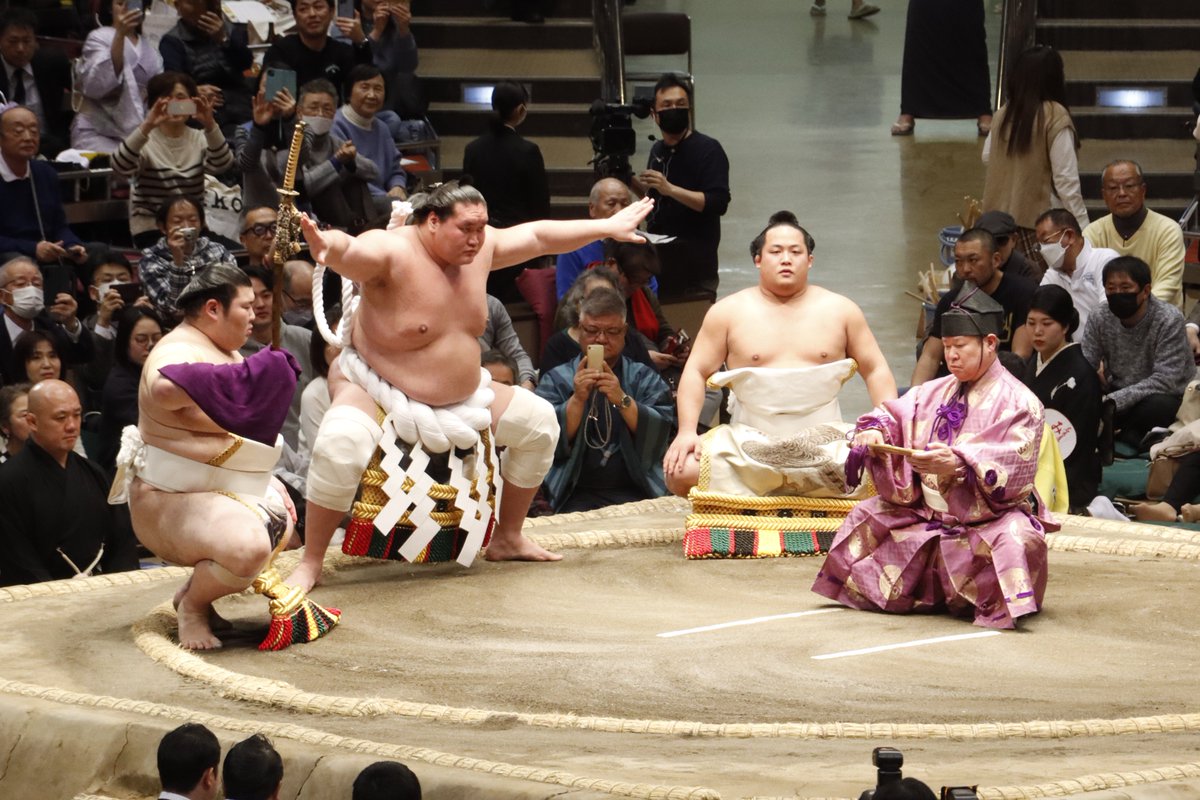 九日目の様子＞ 横綱 #照ノ富士 土俵入 #sumo #相撲 #一月場所 #初場所
