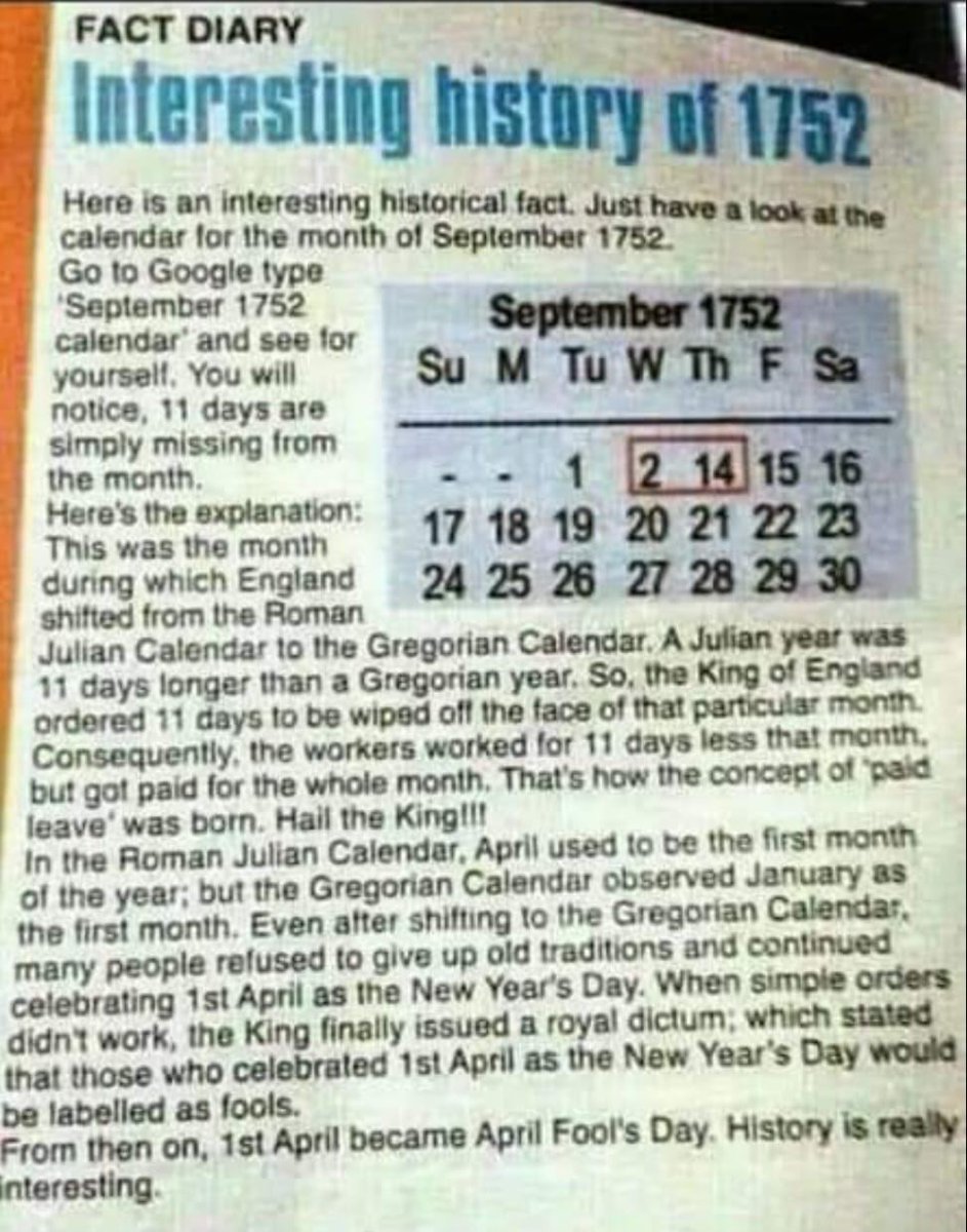 Fbc_Pt's tweet photo. Faites la recherche dans Google sur le calendrier de 1752, et vous verrez la disparition des jours liée au passage du calendrier #Julien au calendrier #Gregorien. https://t.co/ldSvIdR2rM