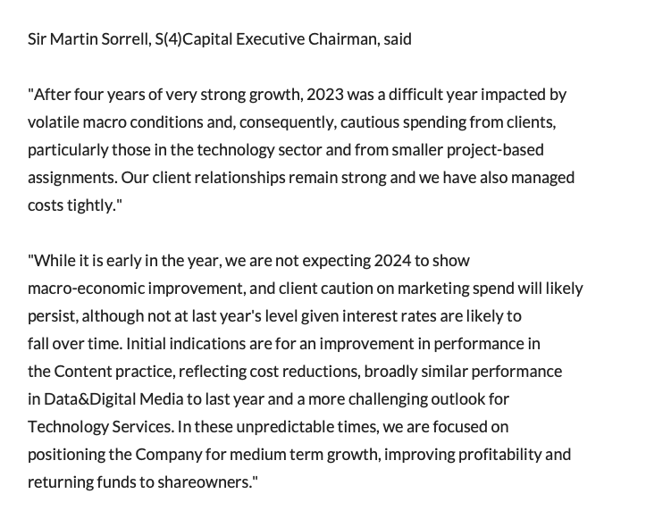 DonaldPond6's tweet image. Interesting commentary from #SFOR @S4Capital. The US tech market is absolutely booming, with great results being posted and prices at all time highs. Why is the UK the opposite? Suspect lack of ambition is part of it.