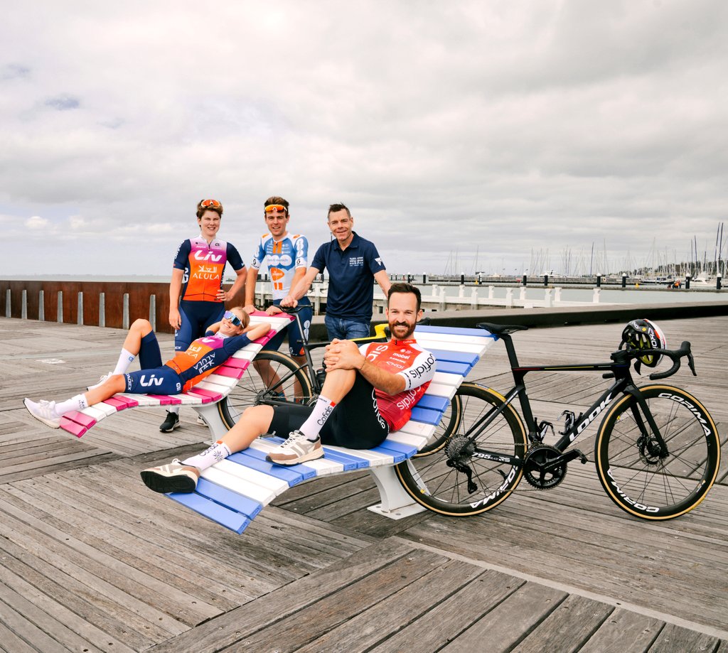 Beach livin' ⛱️ Not just here to relax - Elite cycling and the Cadel Evans Great Ocean Road Race kicks off this week in Geelong! #CadelRoadRace