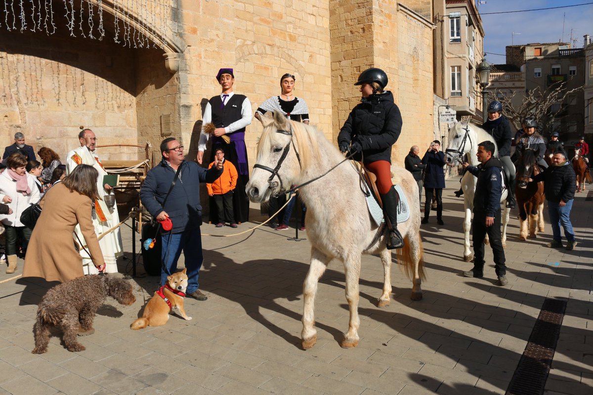 stmiquelespluga's tweet image. 🐎🦮🥁 Festa de #santAntoni abat a l’Espluga, amb la benedicció de les coques, gentilesa de Cal Tullet, els hereus i pubilles, els #Grallers de l’Esplyga, els gegants pagesos i els nanos, i la #benedicció d’animals amb el Club Hípic Francolí. 

@esglesiatgn @ajtlespluga